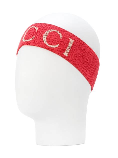 gucci red headband logo|Gucci snake headband.